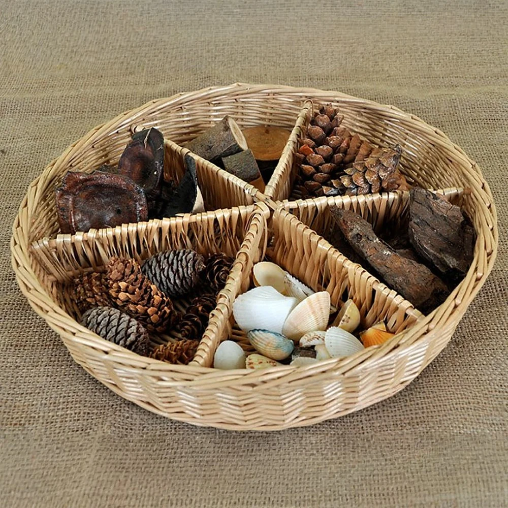 Wicker Round Sorting Basket